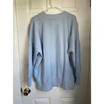 Aerie Size Med Madewell Light Blue Baby Blue Thermal Shirt Oversized Distressed Photo 3