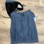 Yonique Blue & Black Tankini with Tie Ruched Side Boyshort Bottoms Size XS Multiple Photo 6