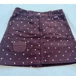 Marie Claire Sport Corduroy Hearts Mini Skirt/Skort Small Brown Photo 1