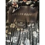 Hudson Gray Black Floral Dress Size Medium‎ Tiered Flowy Prairie Photo 4