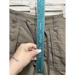 The North Face  Olive Green Shorts‎ Size 6 Pockets Zip/Tie Logo Nylon Photo 2