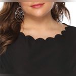 Women's Tops Round Neck Short Sleeve Solid Elegant Casual Tunic Sz large Black Photo 2