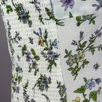 E & M  fitted sweetheart neckline button front floral puff sleeve crop top Size M Photo 6