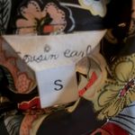 Cousin Earl Floral Long Sleeve Dress Keyhole Front Flowy Bell Sleeve Small R7109 Black Photo 14