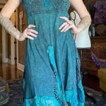 Sexy Teal Blue Midi Dress NWOT Photo 1