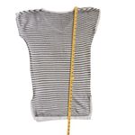 Tahari  Striped V Neck Cap Sleeve Sweater Dress Cover Up White Black Size S Photo 5