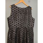 Talbots NWT  Black Metallic Silver Daisy A Line Pleated Tank Dress Party Size 18 Photo 5