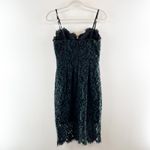 Eliza J Sweetheart Neckline Lace Mini Dress Green Black 2 Photo 2