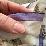 Vintage Silk Apple Tree Basket Scarf Fall Womens Cream Purple Photo 6