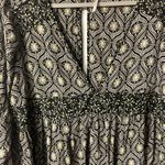 Free People Boho Peasant Top Bell Sleeve V-Neck Geometric Flowy Tunic Sz M Photo 3