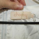 Choosy Light Blue Satin Polka Dot Dress Size Small Photo 3