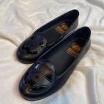 STANGECULT Jack O Lantern All Black Round Halloween Goth Flats‎ 6 Spooky Photo 1