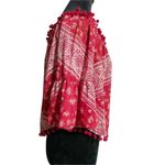 Tularosa  Size Medium  Top Blouse Pom Pom Bandana Off The Shoulder Photo 2