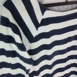 J. Crew XS Navy White Striped Zippers Top Blue Photo 3