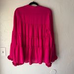 Andrée  by Unit Fuchsia Boho‎ Ruffle Tiered Peasant Blouse Size M Photo 5