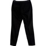 ZARA Slim Straight Mid Rise Ankle Cropped Trouser Flat Front Pockets M Black Photo 14