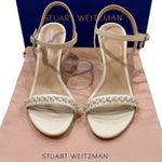 Stuart Weitzman NEW 9 Dancer 75 Demipearl Heel Sandal Calf Leather White Wedding Photo 1