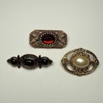 1928 Collection Brooch Pin Lot Of 3 Retro Art Deco Style Photo 0