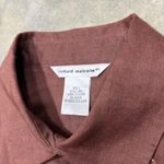 Richard Malcolm 100% Linen Button Down Brown Shirt Sz L Foral Beaded Boho Casual Size L Photo 4