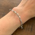 Handmade Wire Wrap Pink Cultured Freshwater Pearl Bracelet Silver Photo 0