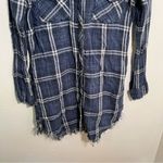 Sneak Peek Tunic Button Down Mini Dress Blue White Plaid S Photo 3