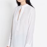 Equipment  Femme Womens Janelle White‎ Silk Tie Neck Blouse Shirt Sz S Photo 2