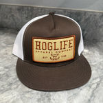 Hog Life Flat Bill Hat Brown Photo 0
