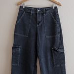 Hollister  High-Rise Vintage Baggy Stretch Jeans Faded Black Cargo Wide Leg 28x31 Photo 1