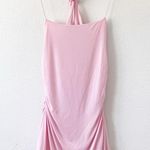Meshki  Halter Ruching Mini Dress in Light Pink Photo 5