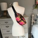Plaid Sherpa Across Body Bag Fanny Pack Waist Adjustable Multicolor New Purse Pink Photo 3