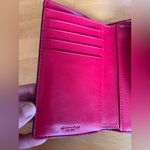 Coach Women's Vibrant Pink and Brown Wallet colorful classic designer rare Photo 9