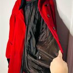 Vintage Portrait Red Wool Blend Sweater Cuff Button Front Jacket Size Medium Photo 6