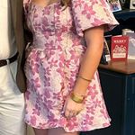 Jacquard Floral Boutique Dress Pink Size M Photo 0