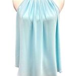 Lush Clothing Lush Halter Front Round Neck High Lo Pleated Soft Cami Camisole Pale Blue Size M Photo 1