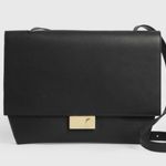 All Saints Women’s Leather Envelope Shoulder Bag Black elegant Purse Photo 1