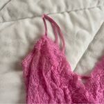 Frederick's of Hollywood Fredrick’s of Hollywood Size Medium Elegant Pink Lace Babydoll Camisole Top Y2K Photo 7