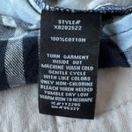 Sanctuary  100% Cotton Navy & Cream Plaid Cropped Button Down Cowgirl Western - S Photo 7