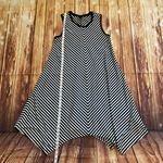 Mossimo Supply Co Mossimo Women’s Black & White Sleeveless Striped Shark Bite Dress Size Small Photo 4