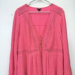 Torrid Pink Gauze Lace-Up Bell Sleeve Skater Dress Size 2X Photo 6