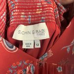 Sachin + Babi Kara maxi dress smock flutter sleeves floral length size 12 Photo 5