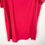 Torrid Plus Size 2X Top Pink V Neck Short Sleeve Knit Stretch Solid Womens 1697 Photo 2