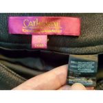 Catherine Malandrino Shorts Women 2 Black Quilted Faux Leather Rolled Hem Sexy Photo 2