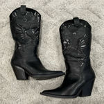 Black Women's Cowboy Boots EU 37 Size 6 Photo 0