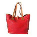 Dooney & Bourke Vintage Large Purse Red Pebbled Leather Tote Bag Adjustable Photo 1