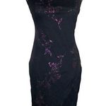 City Triangles 90s Vintage  Floral Dress Glitter Roses Formal Cocktail Photo 0