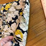 Vera Bradley  Tote Holiday Design Retired Pattern Dogwood Black Yellow White Gray Photo 5