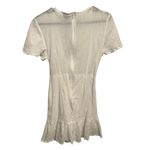 Princess Polly  White Wrap Dress Ruffle Hem Short Sleeve‎ Casual Size US 10 Photo 2