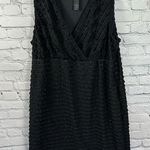 Lane Bryant Women’s Ruffled Sleeveless Surplice Top Stretch Dress Black 20 Photo 0