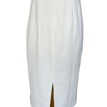 Dress the Population Off White Eve Midi Keyhole Cut Out Slit Sweetheart Dress L Photo 9