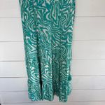 True Destinations Women’s XL Blue Green Maxi Resort Tropical Summer Beach Dress Photo 5